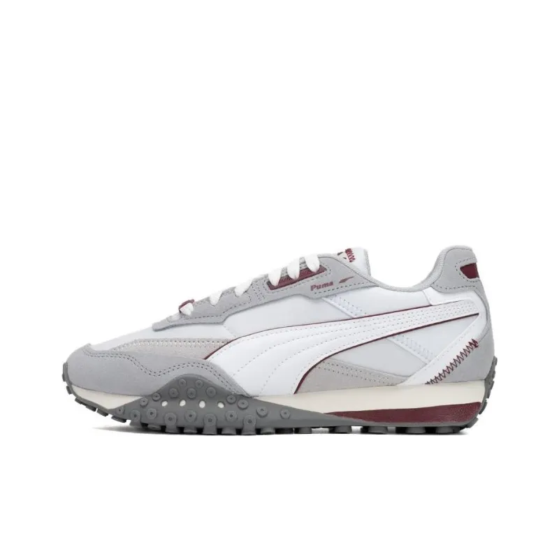 PUMA Blktop Rider Lightweight Low Top Running Shoes Unisex White Gray-0