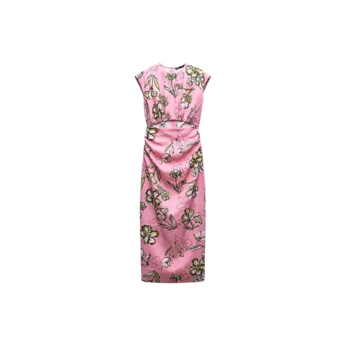 ZARA Sleeveless Dresses Women's Pink