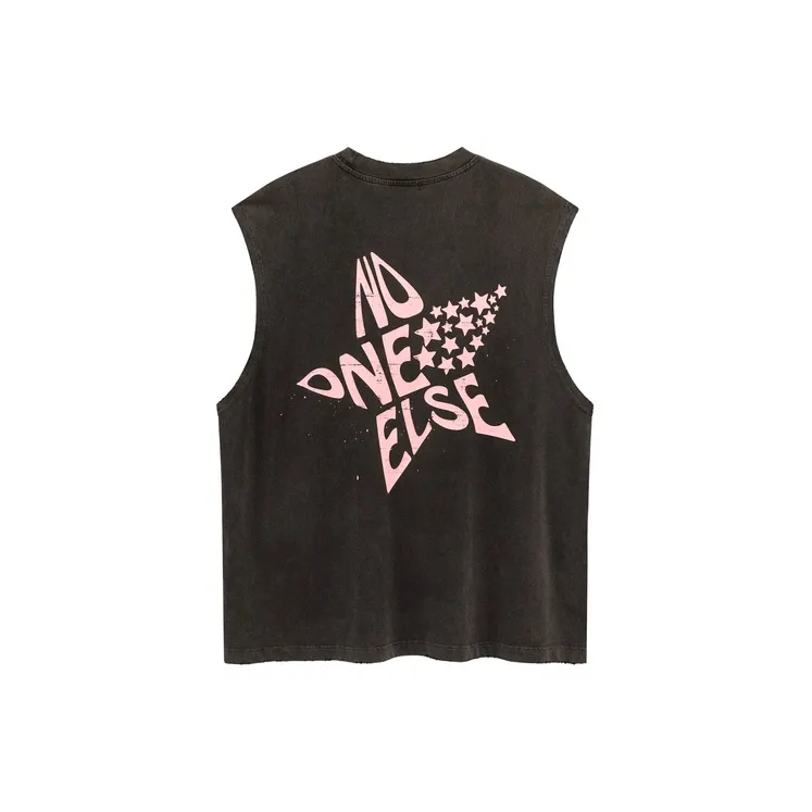 NO ONE ELSE Tank Tops Unisex Black Gray-1