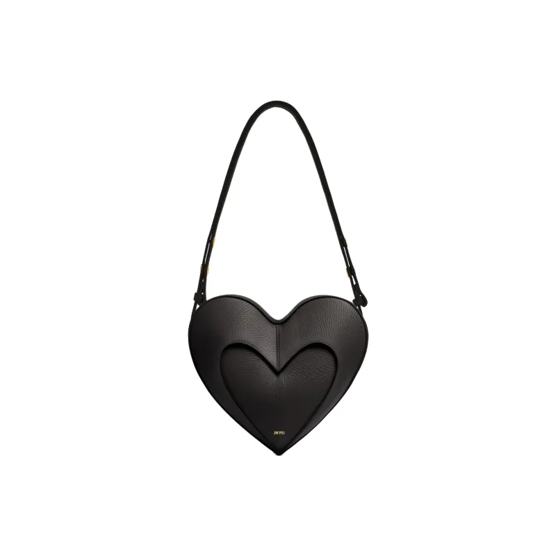 JW PEI Pure Vegan Leather Shoulder Bag Crossbody Bag Women's Black-0
