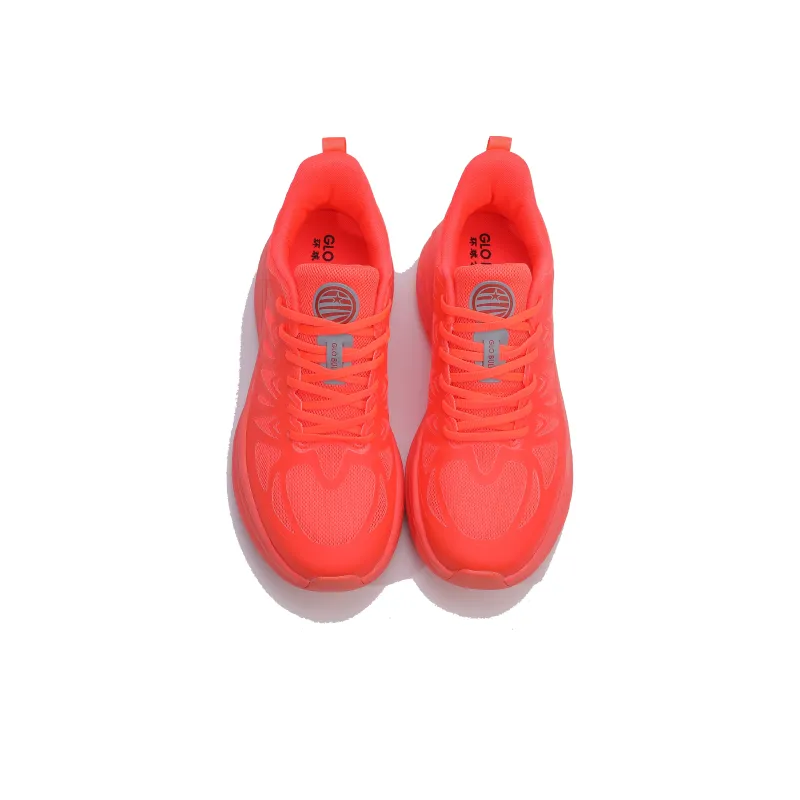 GLO BULL Running Shoes Unisex Low Top Tomato Red-3
