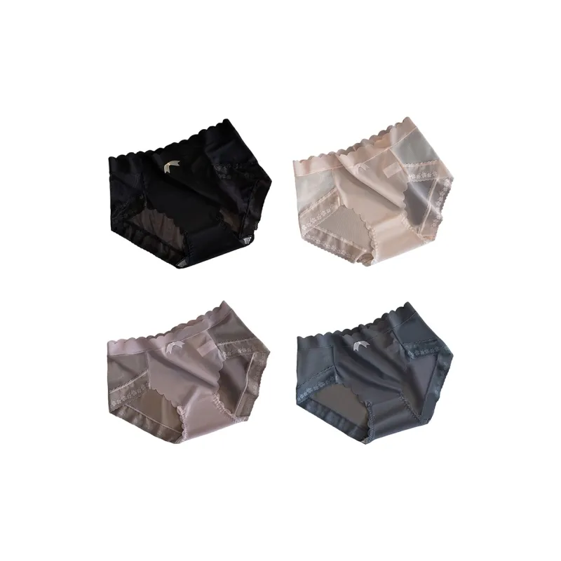 Flowers In Water Underpants Women's 4 Pack-11