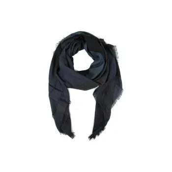 Burberry Silk Modal Wool Cashmere Scarves Unisex Navy