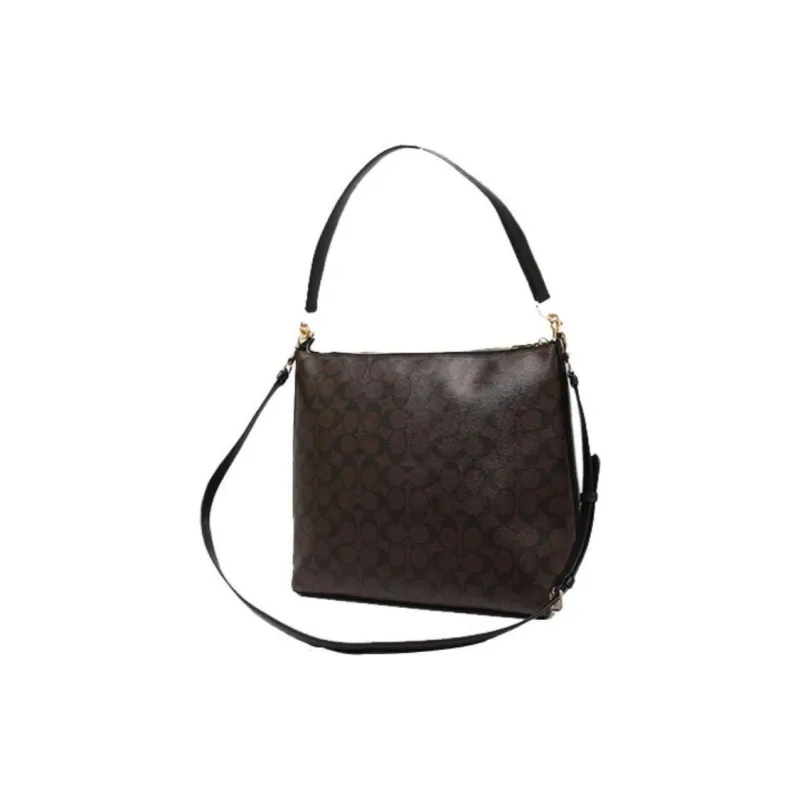 COACH Marlon Cow Leather Portable Crossbody Bag Shoulder Bag Women's Brown Black Multicolor-3