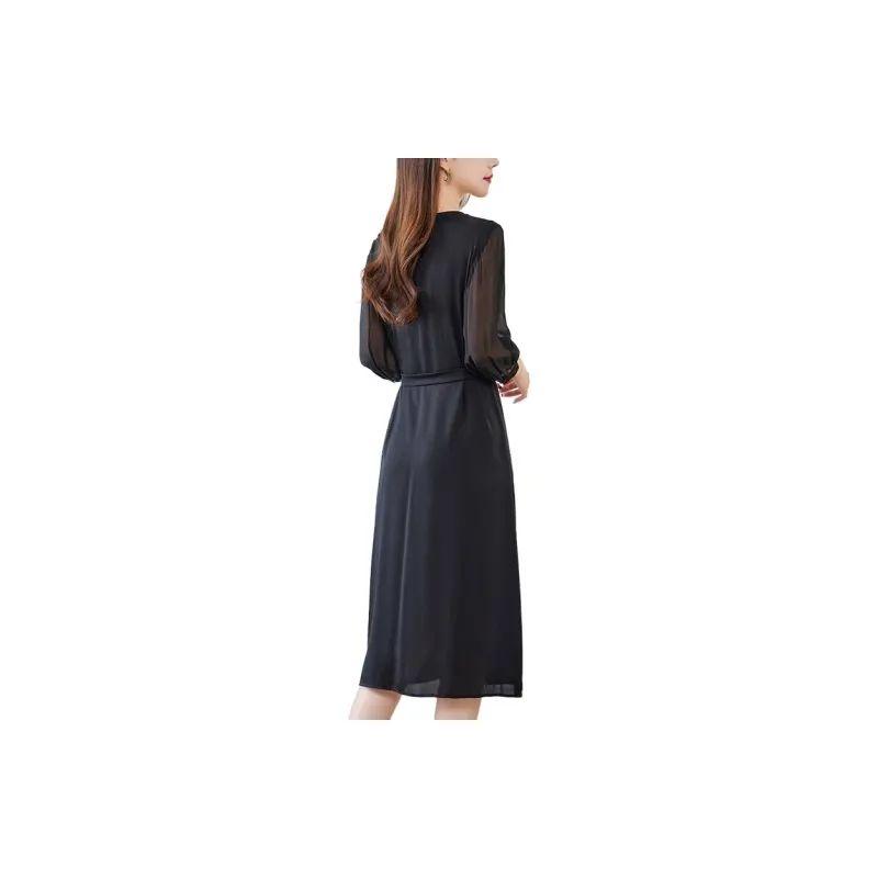 To The West Long Sleeved Dresses Women's Black-2