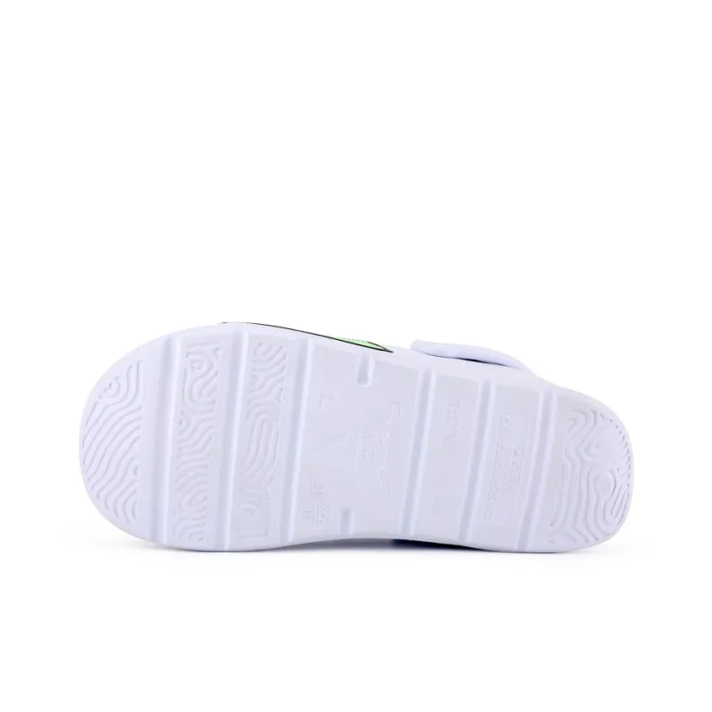 PEAK Slide Slippers Men's White Emerald Green-5