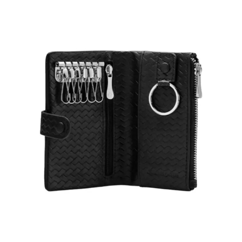 SAMSONITE Cow Leather Key Pouch Men's Black-3