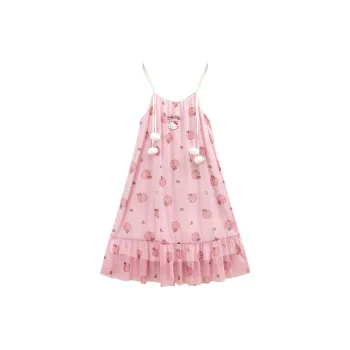 GUKOO x Hello Kitty/ Nightgown Women's Light Orange Pink