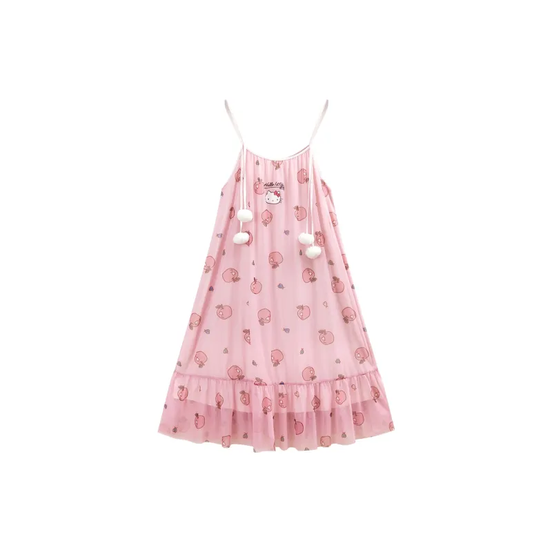 GUKOO x Hello Kitty/ Nightgown Women's Light Orange Pink-0