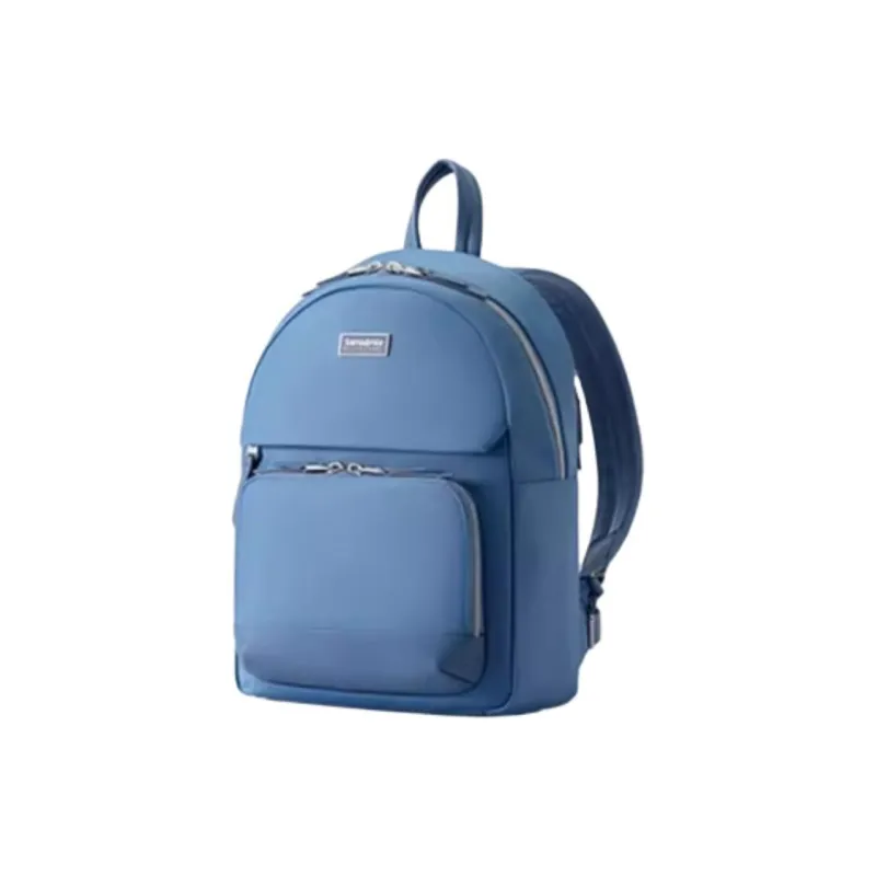 SAMSONITE KHALEESI Fabric Cow Leather Patchwork Backpack Women's Blue-1