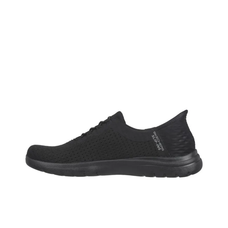 Skechers On The GO Fle Slip Resistant And Breathable Low Top Running Shoes Women's Black-1