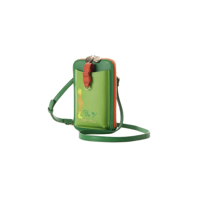 SAMANTHA THAVASA HUNTER Collaboration Synthetic Leather One Shoulder Crossbody Cell Phone Pouch Women's Green-1
