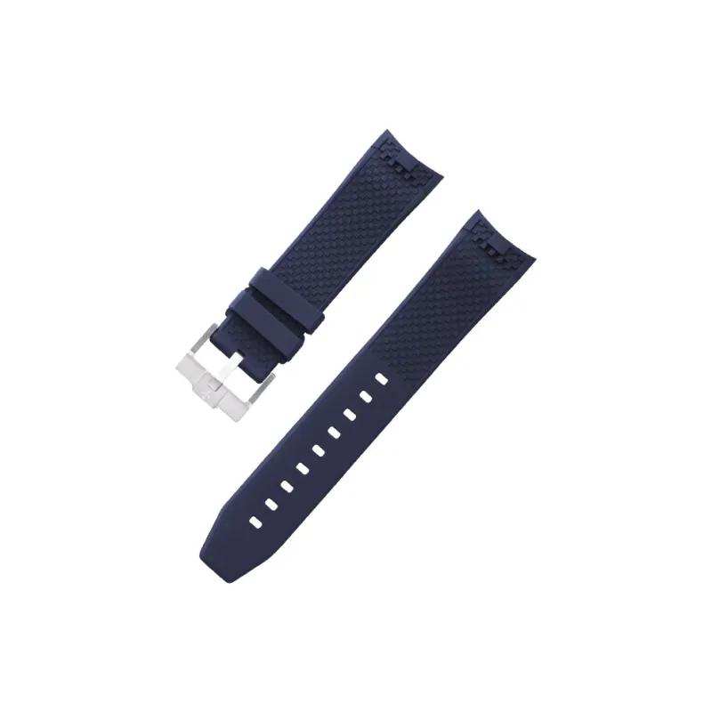 VAGENARI Rubber Strap Compatibility Longines Aviation Chronograph Pilot 8 41 Curtis Hawk Black Steel Watch Band Unisex-3