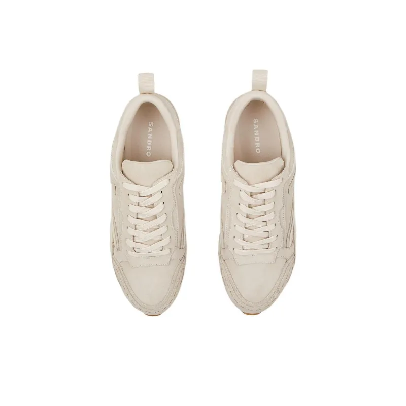 Sandro Low Top Casual Shoes Women's Beige-3