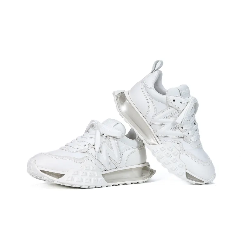 UanDi Cushioned Slip-Resistant Abrasion-Resistant Low-Top Casual Running Shoes Women's Apricot White-6