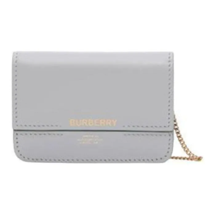 Burberry Leather Wallet Mini Women's Stone Phoebe Mixed Color-0