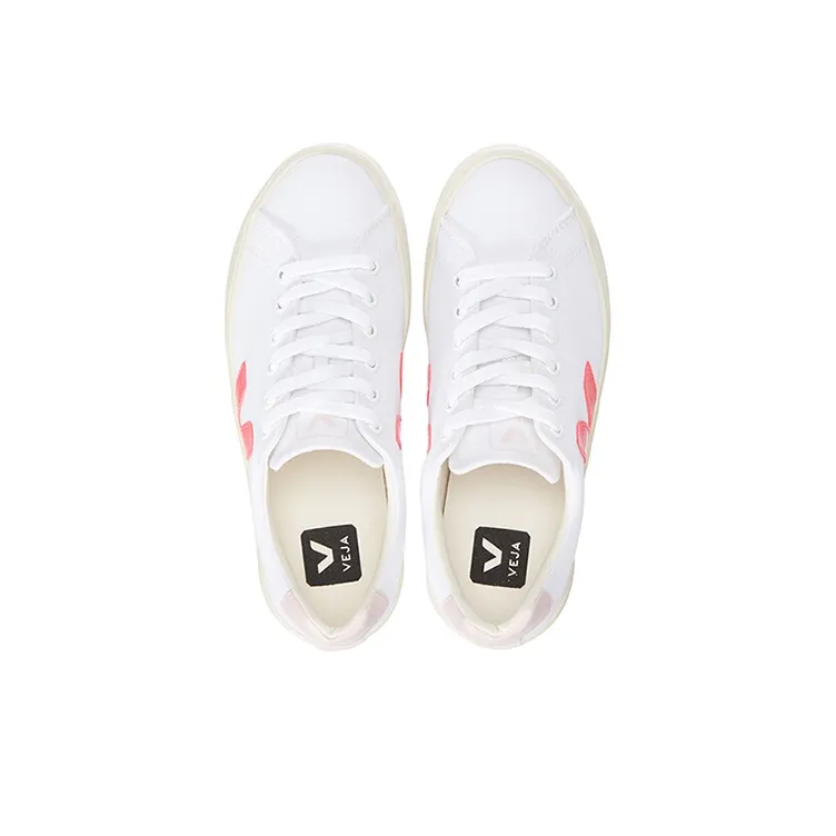 VEJA Esplar Se Canvas White Rose Fluo Petale Women's-3