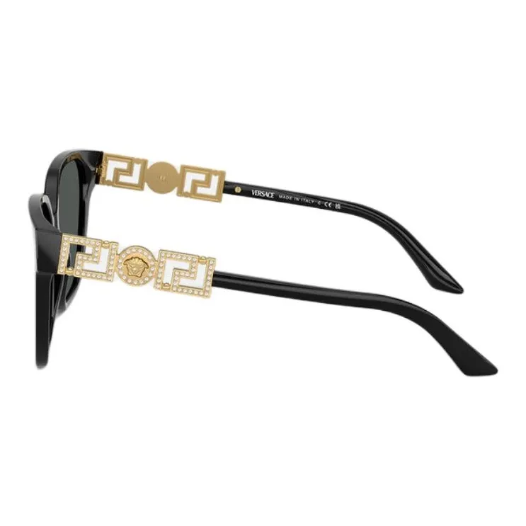 VERSACE Eyewear Greca Strass Butterfly frame Sunglasses-2