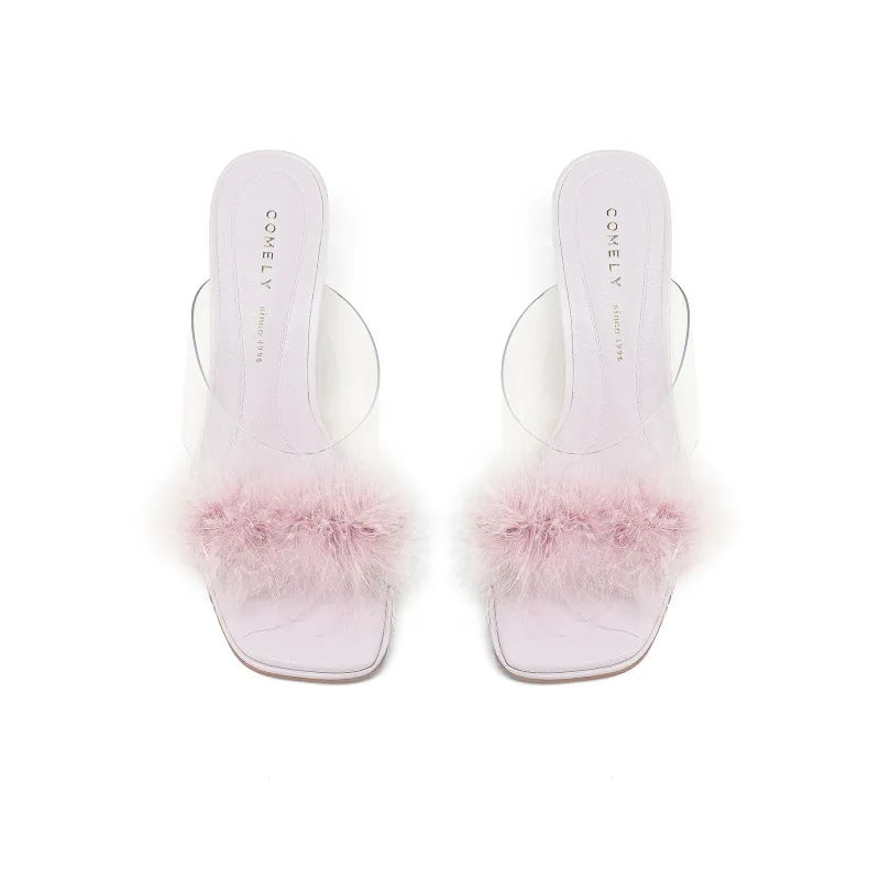 COMELY Slide Slippers Women's Ecru/Pink-8