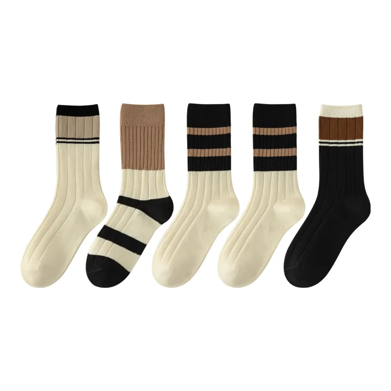 XXLLG Mid Calf Socks Women's 5 Pack-7