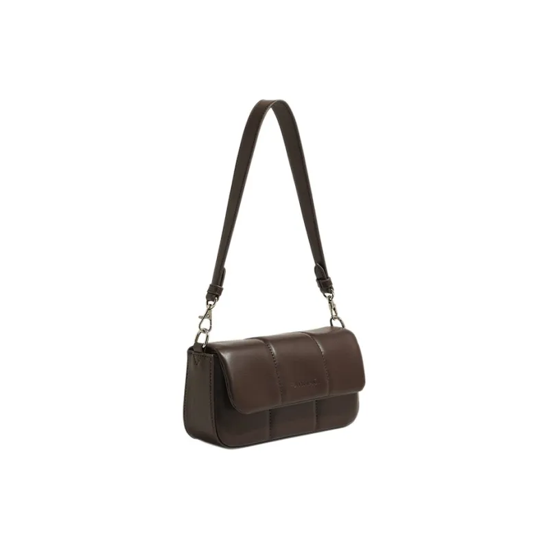 Farmacy Cow Leather Crossbody Bag Shoulder Bag Women's Ecru/Black/Coffee-11