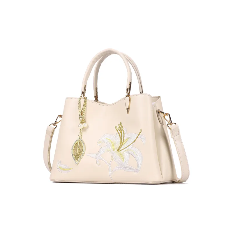 PAYOT PU One Shoulder Handbags Regular Women's Ecru/Apricot-1