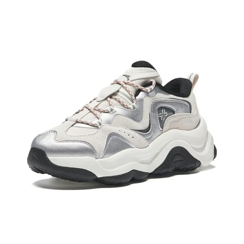 Anta Life Collection Cushioned Slip-Resistant Low-Top Casual Shoes Women's Gray Silver-1