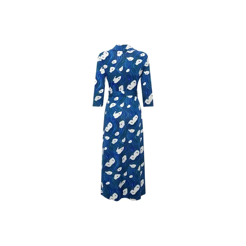 DVF Diane Von Furstenberg FW23 Long-Sleeved Dresses Women's Blue-1
