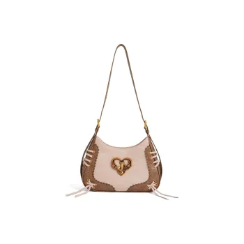 JACD PU Dual Tone Shoulder Bag Women's Ancora Red/Raw Brown Earth