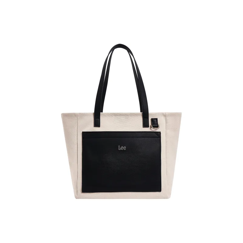 Lee Fabric Tote Shoulder Bag Beach Bag Women's Milk White-1