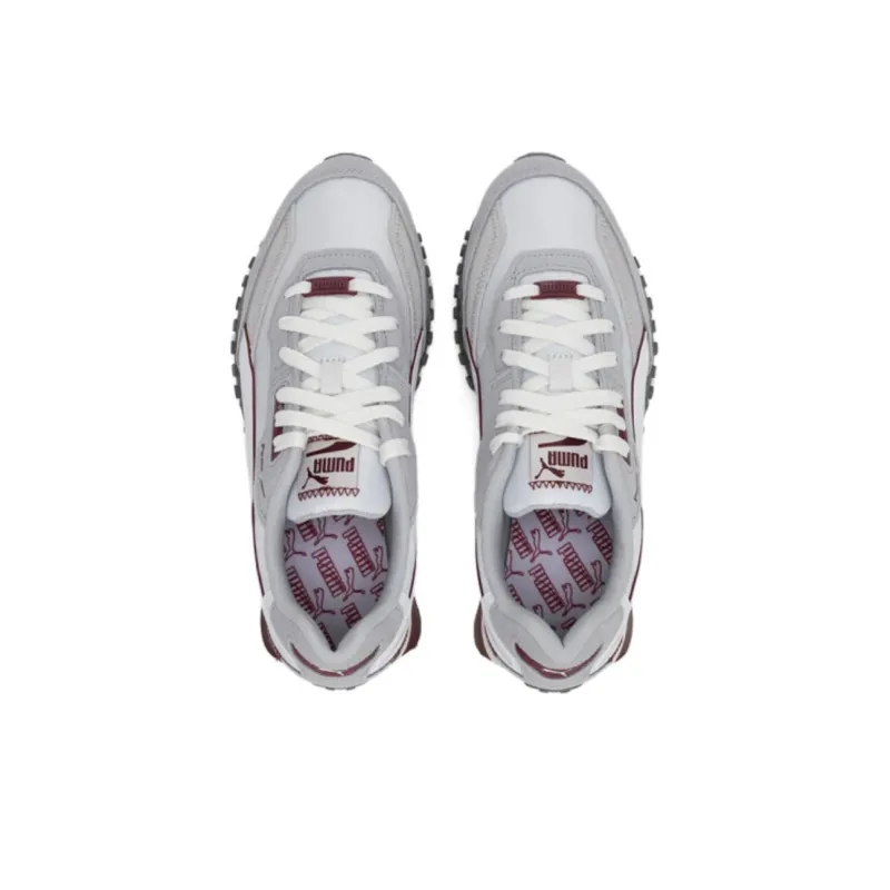 PUMA Blktop Rider Lightweight Low Top Running Shoes Unisex White Gray-4