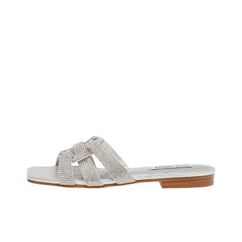 STEVE MADDEN Slide Slippers Women's Silver