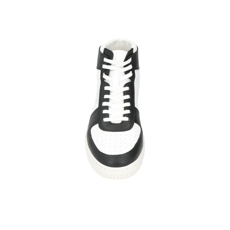 Sandro High Top Skateboard Shoes Men's Black White-3