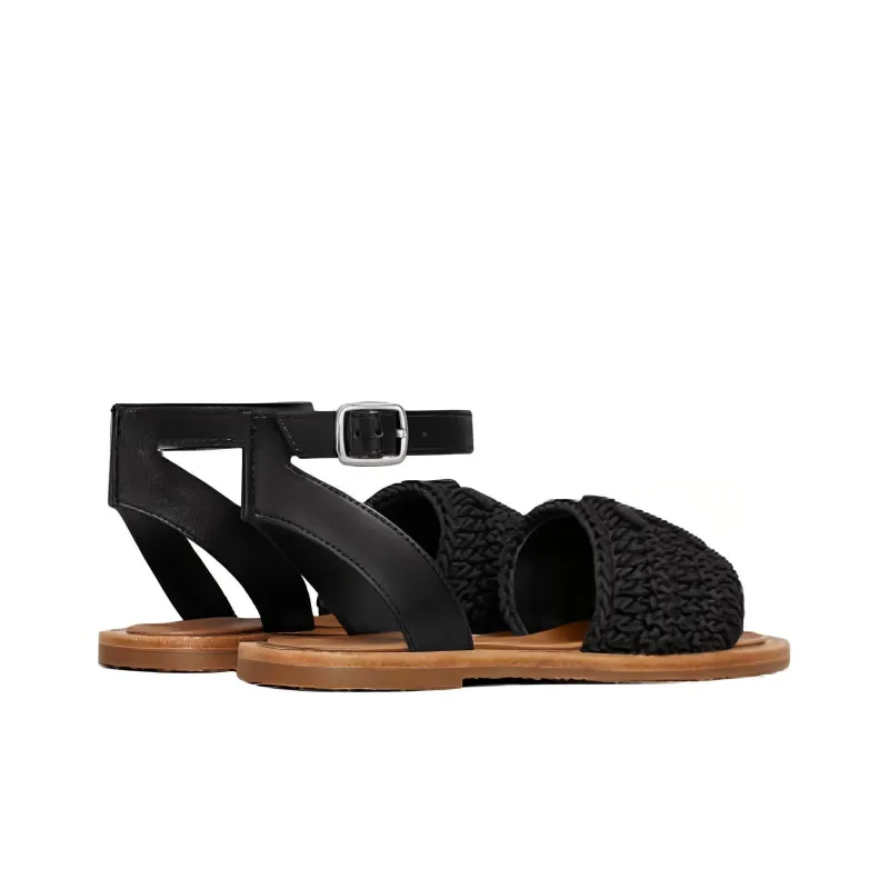 CELINE Triomphe One Strap Sandals 1.5cm Women's Black-4