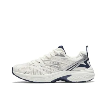 Anta Cushioning Slip Resistant Low Top Running Shoes Men's White Blue