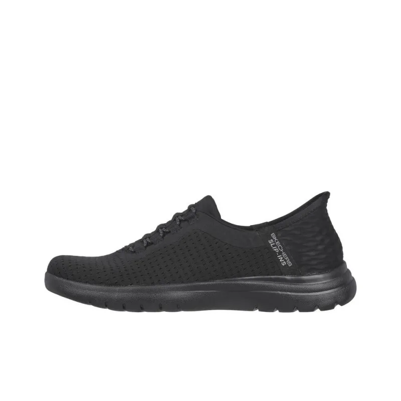 Skechers On The GO Fle Slip Resistant And Breathable Low Top Running Shoes Women's Black-0