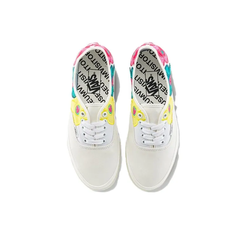 Vans Authentic X The Museum Visitor 'White Yellow Pink'-3
