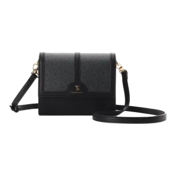 SAMANTHA THAVASA PVC Synthetic Leather Polyester Crossbody Bag Shoulder Bag Women's Black