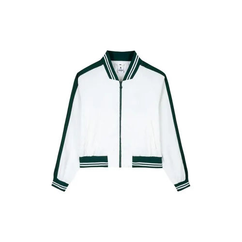 Anta Baseball Jacket Women's Papyrus White/Mycelium Green