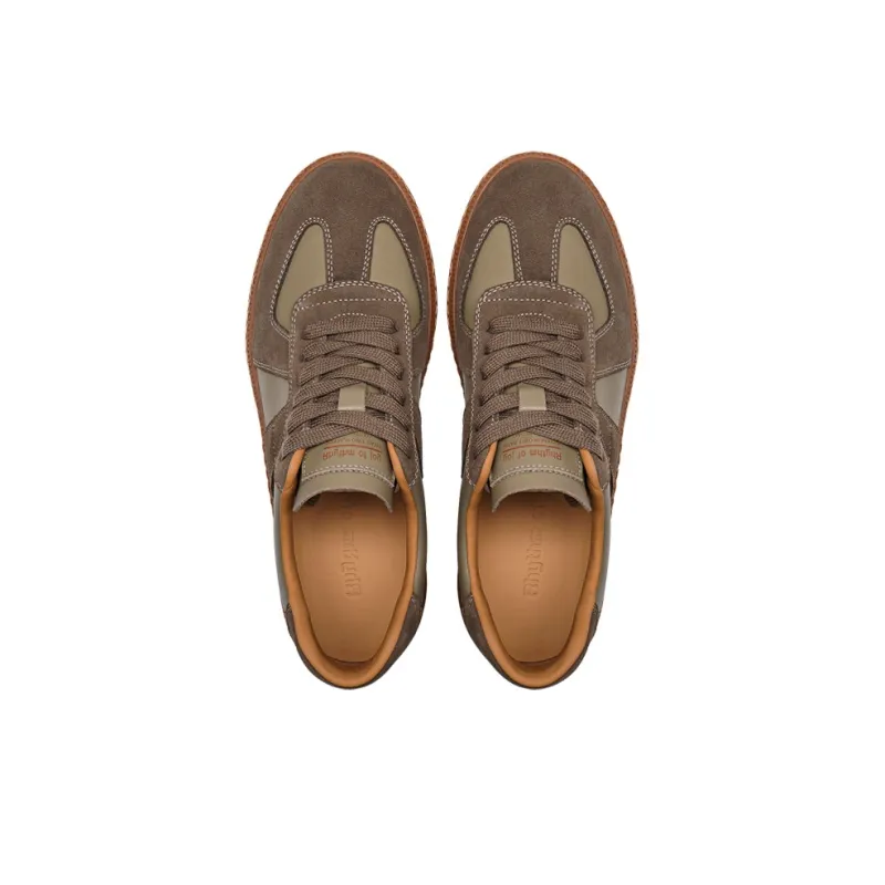 RHYTHM OF JOY Fashion Leather Patchwork Non-slip Lightweight Low-Top Skateboard Shoes Men's-3
