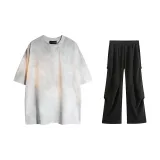 Set without LOGO (Dirty White+High Street Casual Pants)