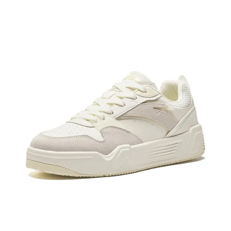 Anta C37 Series Height Increasing Lightweight Low Top Skateboard Shoes Men's Beige Gray-1
