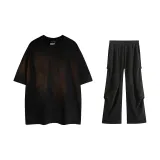 Set without LOGO (Dirty Black+High Street Casual Pants)