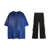 Set without LOGO (Dirty Blue+High Street Casual Pants)