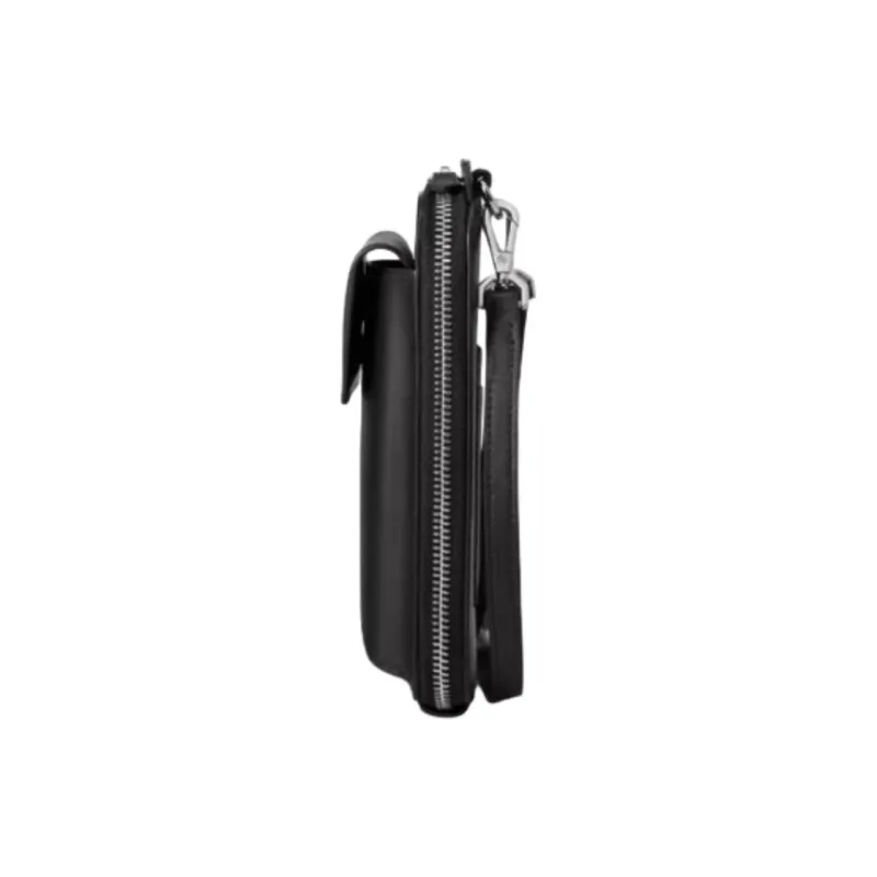 SAMSONITE Cow Leather One Shoulder Crossbody Cell Phone Pouch Men's Black-2