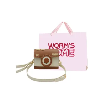 Worm's Home PU Crossbody Bag Shoulder Bag Regular Women's White/Red/Blue/Pink