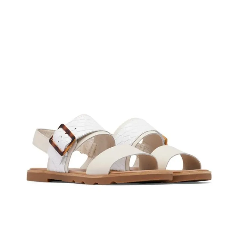 SOREL ELLA III Strap Sandals Flat Women's White-3