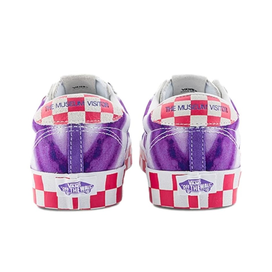 ◆VANS◆ Vans the Museum Visitor Sports Low White Purple Vans X The Museum Visitor Sport Low 'White Purple Red' - POIZON
