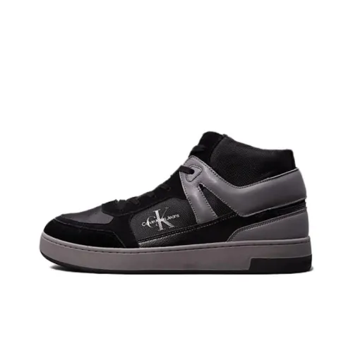 CKJ calvin grande KLEIN JEANS High-Top Skateboard Shoes Men's Black