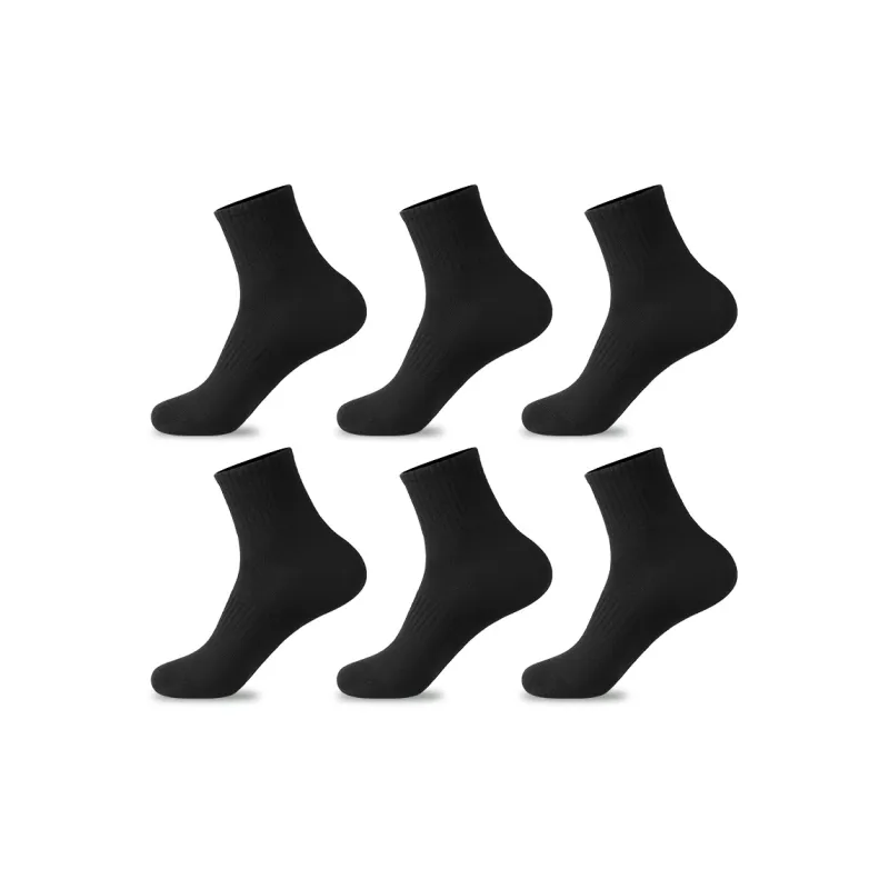 H YXIANG Mid Calf Socks Men's 6 Pack-3